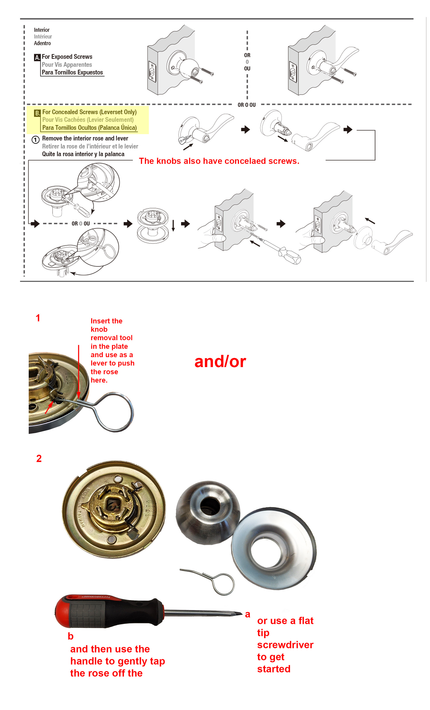 Inside Lever/Knob Removal and Rose Removal – Universal Hardware